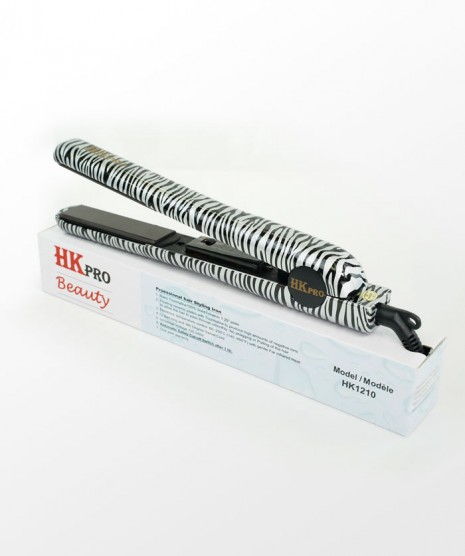 HK Pro Flat Iron - Colour silver Zebra