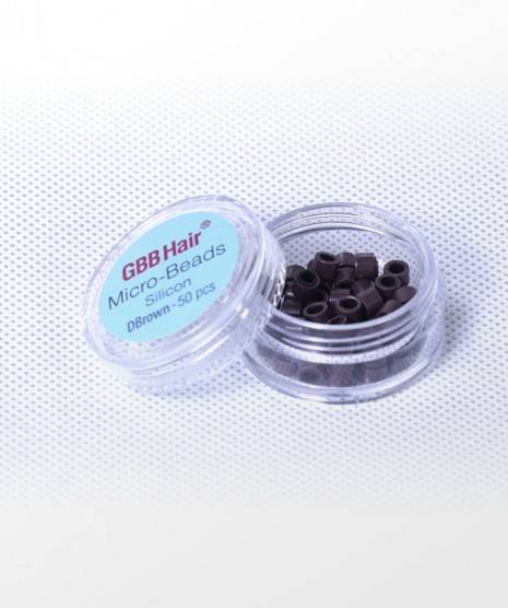 Metal beads with Silicon - Dark Brown - 50pcs per box