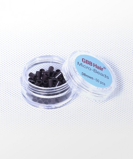 Metal beads no Silicon - slim - Dark Brown - 50pcs per box