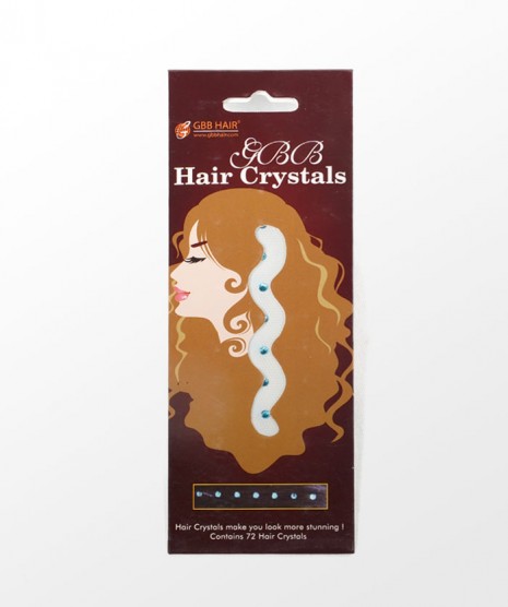 Hair Crystals - 72 diamonds per pack- Baby Blue