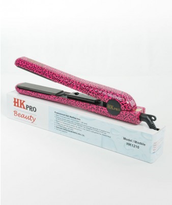 HK Pro Flat Iron - Colour Pink Leopard