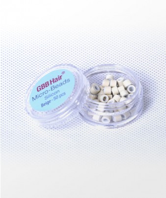 Metal beads with Silicon - Beige - 50pcs per box
