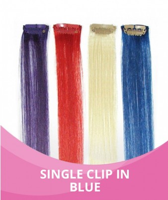 14'' GBB Single Clip In Hair Extensions - Blue